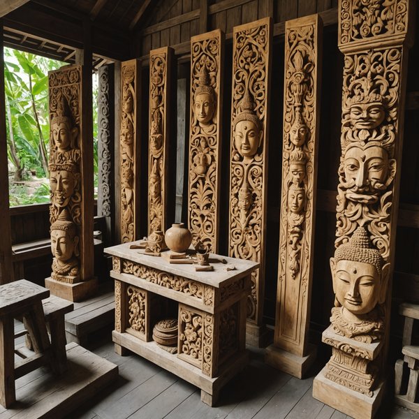 Où trouver des ateliers de sculpture sur bois en Thaïlande?
