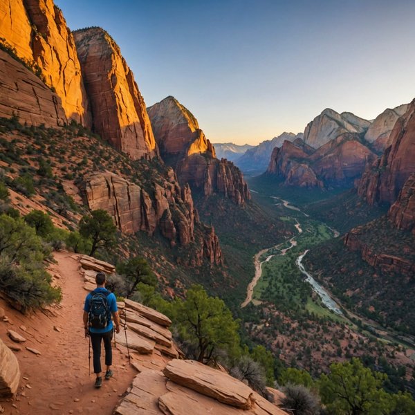 Quels sont les meilleurs itinéraires pour une randonnée dans le parc national de Zion, USA?
