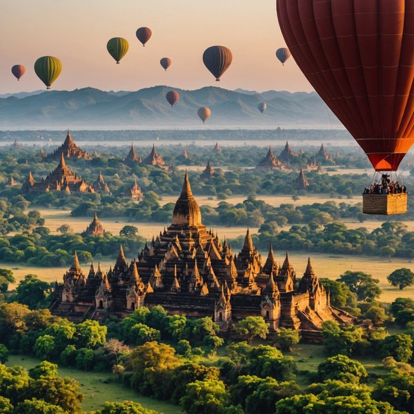 Comment organiser une excursion en montgolfière au-dessus des temples de Bagan, Myanmar : saisons et prestataires ?